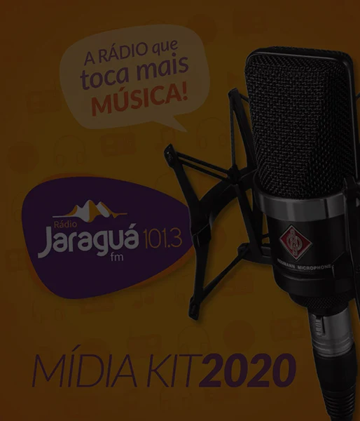 Capa do mídia kit 2020 da Rádio Jaraguá